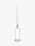 John Lewis Steel Elevated Candle Holder, Silver