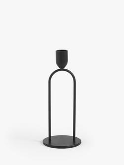 John Lewis Steel Elevated Candle Holder, Black