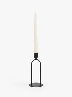 John Lewis Steel Elevated Candle Holder - view 2, Black
