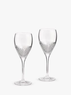 Vera Wang Diamond Mosaic Wine Goblet, Set of 2, 280ml, Clear, Clear