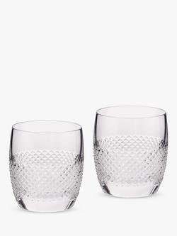 Vera Wang Diamond Mosaic Tumblers, Set of 2, 260ml, Clear, Clear