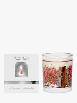 Stoneglow Natures Gift Goji Berry & Rose Gel Scented Candle, 160g, Clear