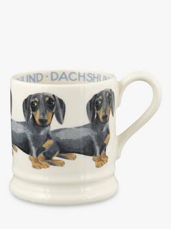 Emma Bridgewater Dogs Dachshund Half Pint Mug, 300ml, Black/Multi, Black/Multi