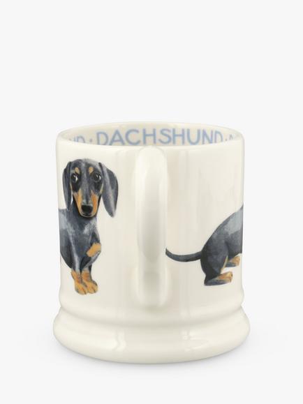 Emma Bridgewater Dogs Dachshund Half Pint Mug, 300ml, Black/Multi - view 2, Black/Multi