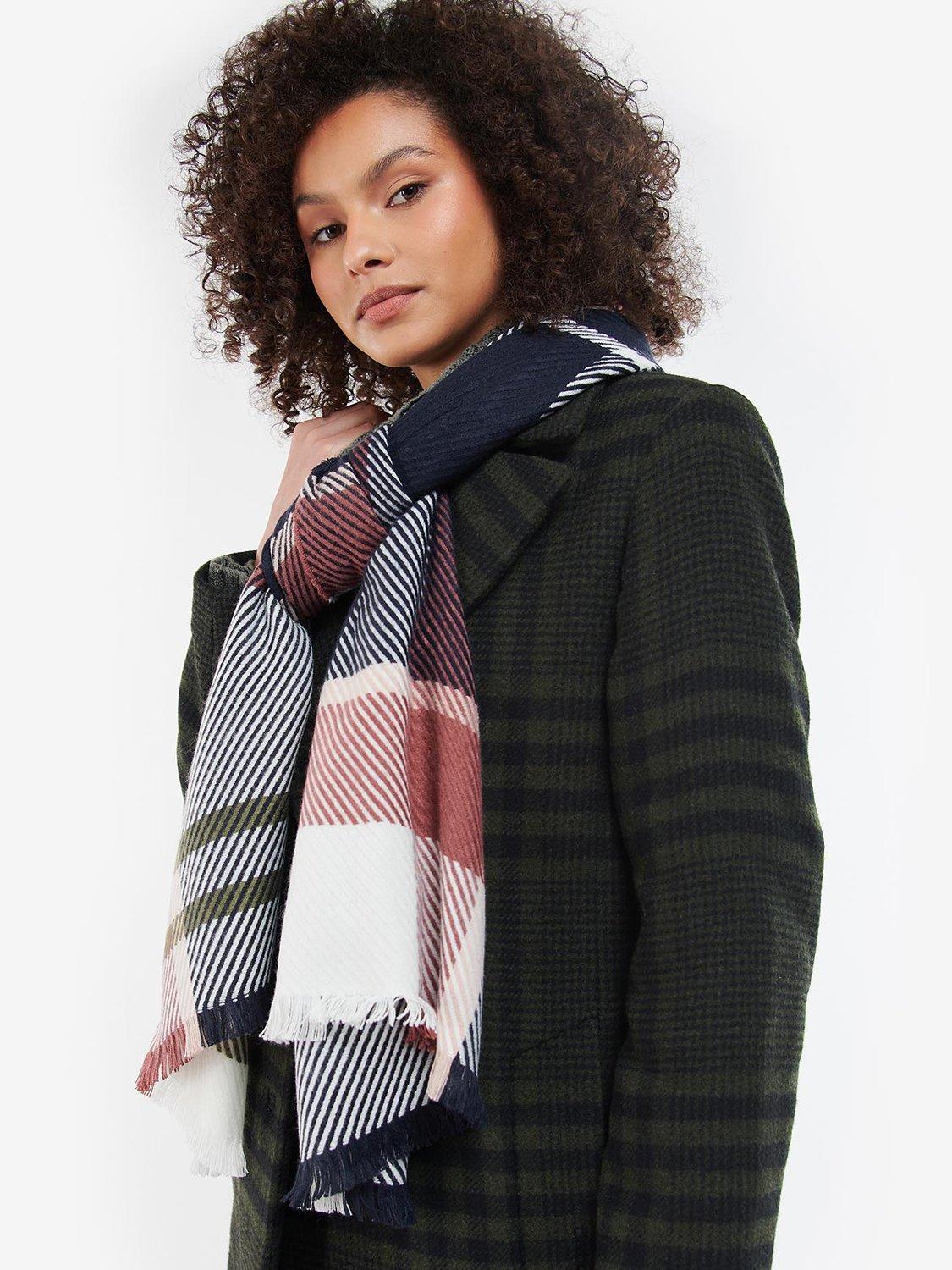Barbour Blair Tartan Scarf, Midnight Berry