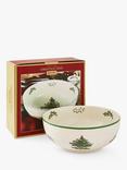 Spode Christmas Tree Porcelain Serving Bowl, 24cm, White/Green