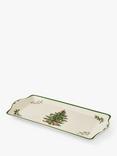 Spode Christmas Tree Porcelain Rectangular Sandwich Plate, 33cm, White/Green