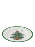 Spode Christmas Tree Stoneware Side Plate, 19cm, White/Green