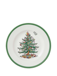 Spode Christmas Tree Stoneware Side Plate, 19cm, White/Green