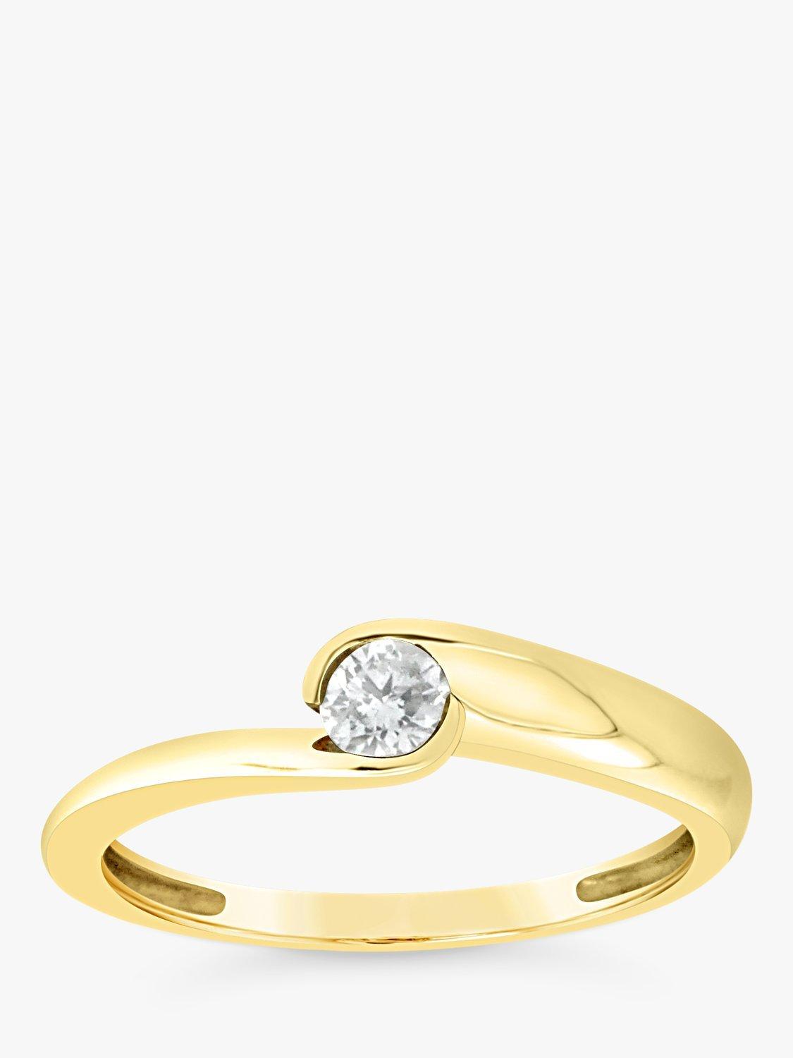 Product image 2 of 6, which shows Milton & Humble Jewellery Pre-Loved 18ct Gold Diamond Engagement Ring, Dated Sheffield 2005