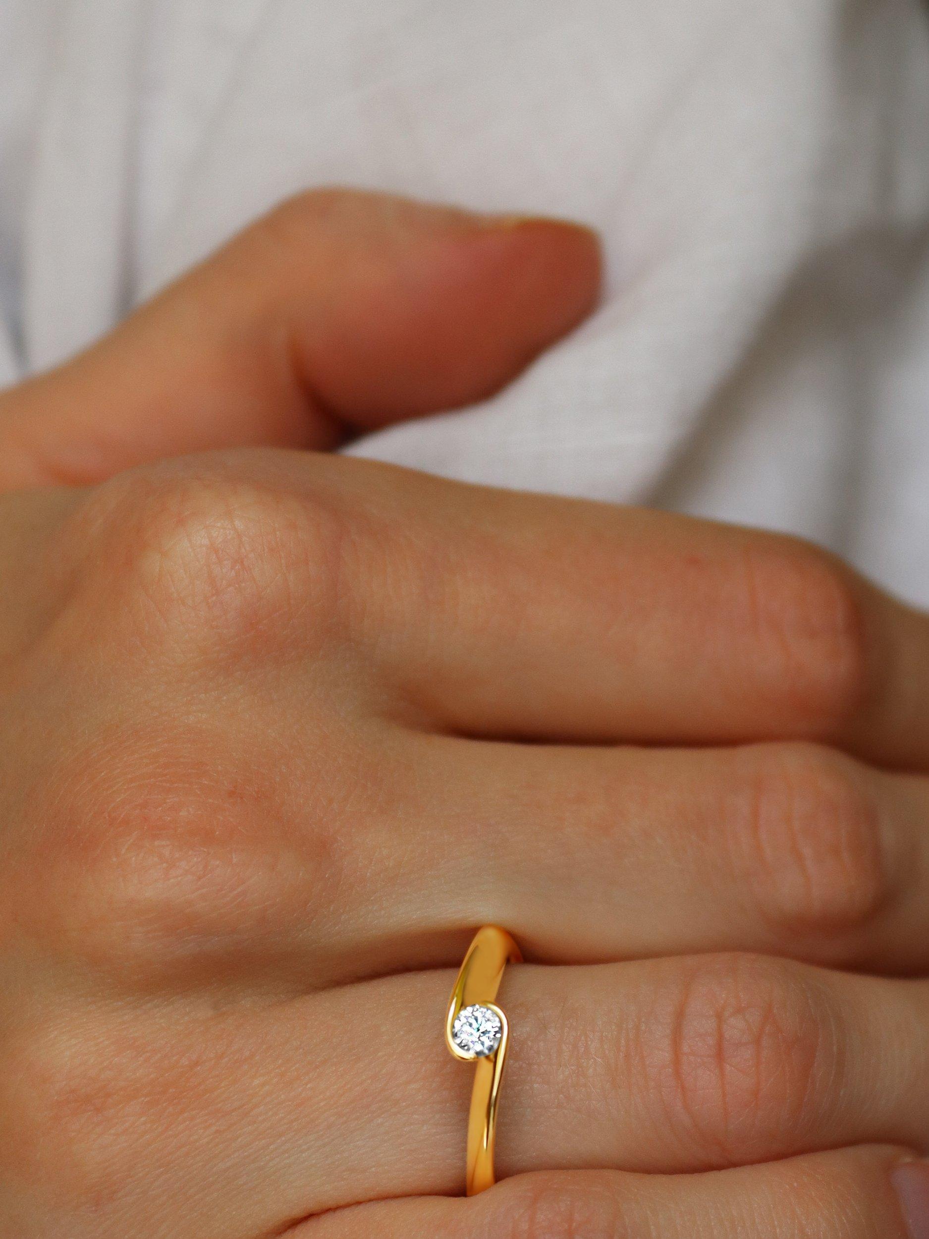 Product image 6 of 6, which shows Milton & Humble Jewellery Pre-Loved 18ct Gold Diamond Engagement Ring, Dated Sheffield 2005