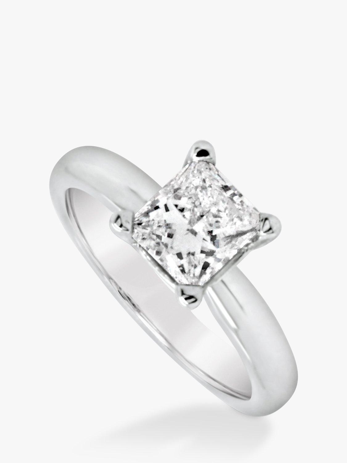 Product image 1 of 4, which shows Milton & Humble Jewellery Pre-Loved Platinum Princess Cut Diamond Engagement Ring