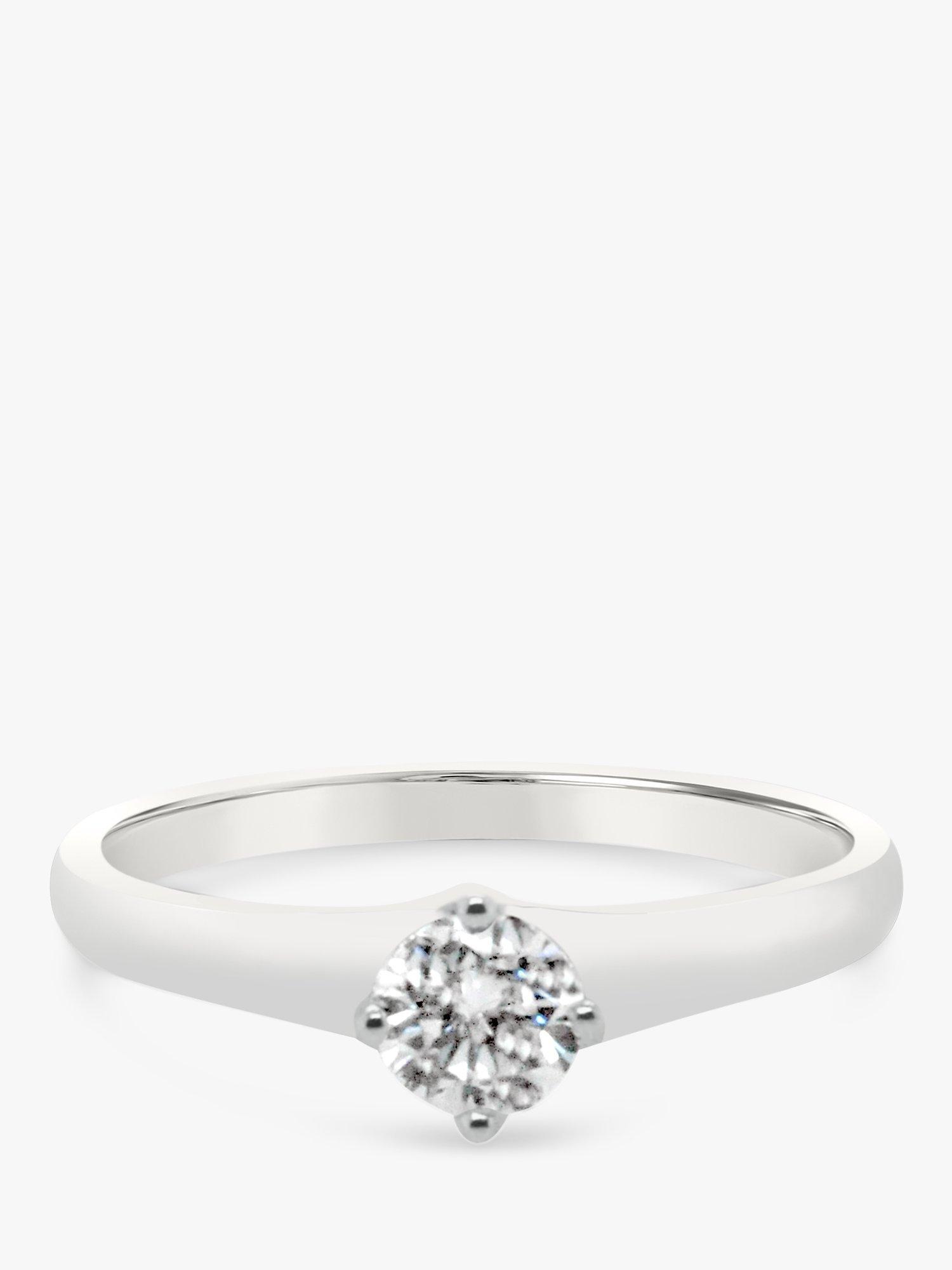 Product image 1 of 4, which shows Milton & Humble Jewellery Pre-Loved 18ct White Gold Diamond Engagement Ring