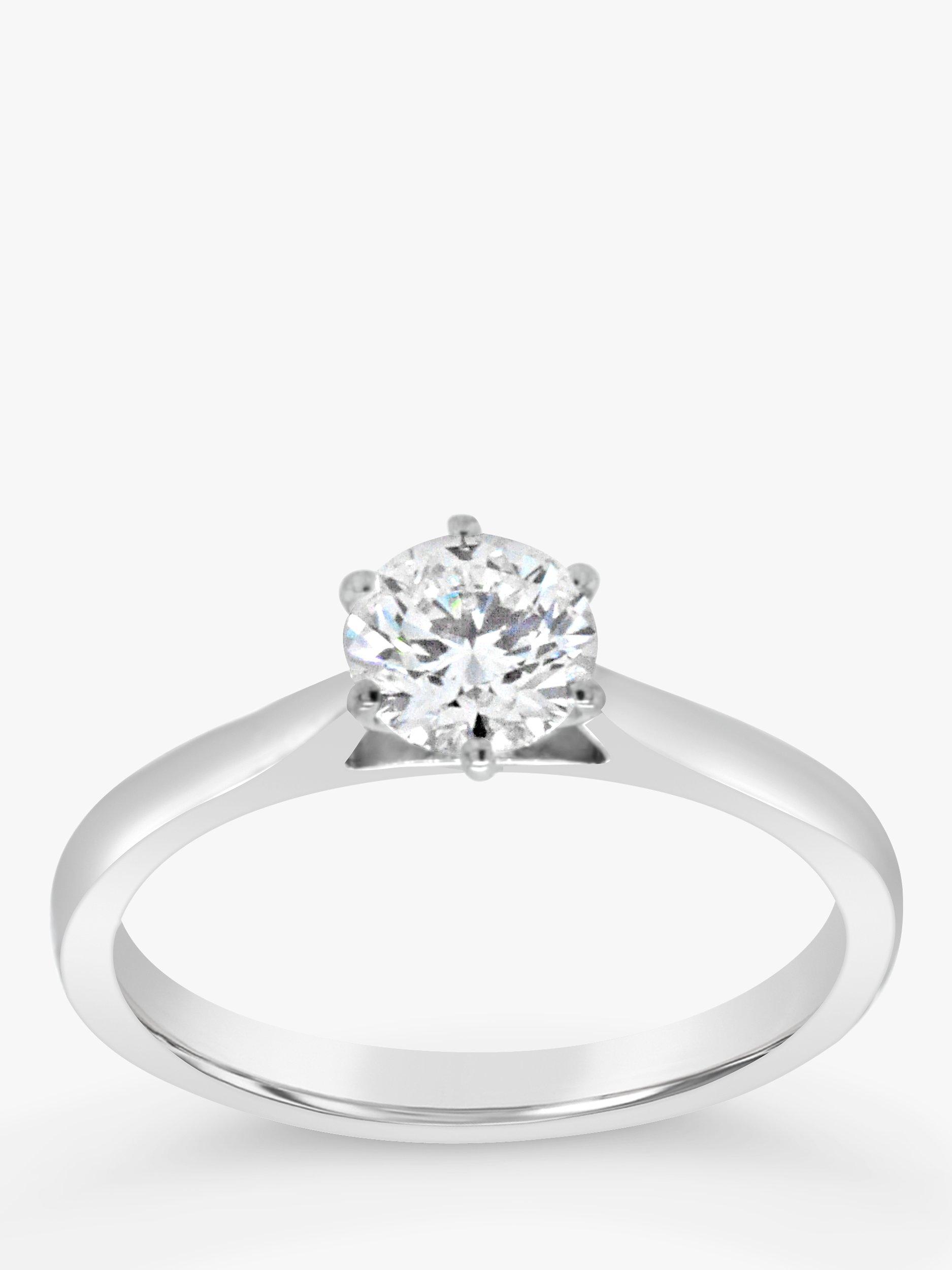 Product image 1 of 5, which shows Milton & Humble Jewellery Pre-Loved 18ct White Gold Diamond Engagement Ring
