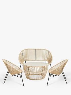 John Lewis Salsa 4-Seater Garden Lounge Set, Natural, 