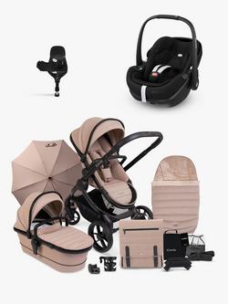 iCandy Peach 7 Pushchair & Accessories with Maxi-Cosi Pebble 360 Pro2 Baby Car Seat and Base Bundle, Cookie/Essential Black, 