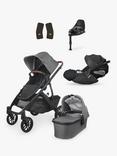 Uppababy Vista V2 Pushchair with Cybex Cloud T Baby Car Seat and Base T Bundle, Greyson/Deep Black