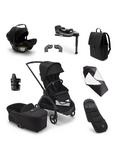 Bugaboo Dragonfly Pushchair & Carrycot, Turtle Air by Nuna Car Seat with Base & Accessories Ultimate Bundle, Midnight Black