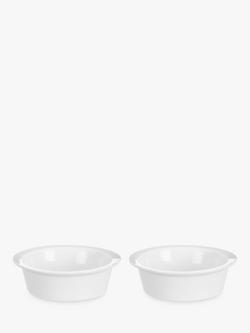 John Lewis Porcelain Round Individual Pie Oven Dish, Pack of 2, 12.5cm, White, 