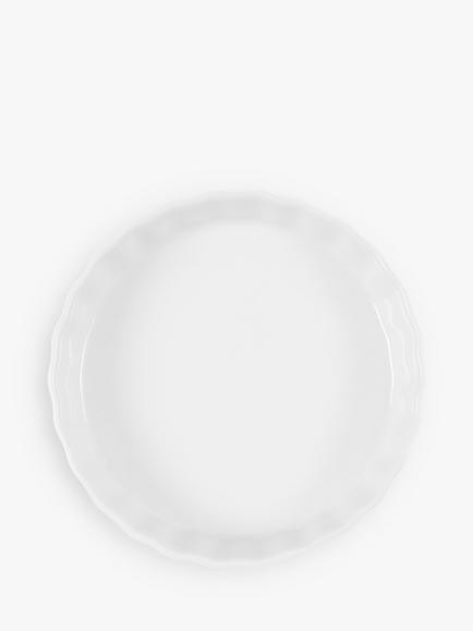 John Lewis Porcelain Round Individual Flan Oven Dish, Pack of 2, 12.5cm, White - view 2, 