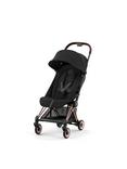 Cybex COYA Compact Pushchair & Cloud T i-Size Car Seat with Adaptors Bundle, Rose Gold/ Sepia Black