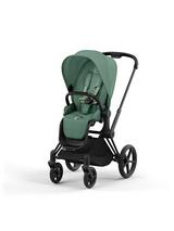 Cybex Priam Pushchair Chassis & Seat Pack Bundle, Matt Black/ Leaf Green