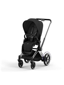 Cybex e-Priam Pushchair Chassis & Seat Pack Bundle, Chrome/Black, 