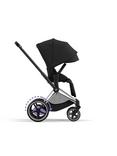 Cybex e-Priam Pushchair Chassis & Seat Pack Bundle, Chrome/Black