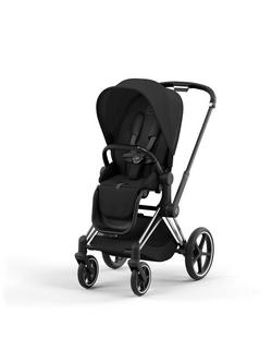 Cybex Priam Pushchair, Carrycot & Cloud T PLUS i-Size Car Seat with Base T Bundle, Chrome/Black - view 2, 