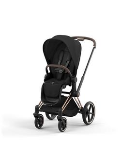 Cybex Priam Pushchair, Carrycot & Cloud T PLUS i-Size Car Seat with Base T Bundle, Rose Gold/ Sepia Black - view 2, 