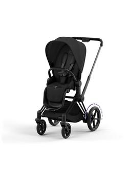 Cybex e-Priam Pushchair Chassis & Seat Pack Bundle, Black, 