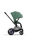 Cybex e-Priam Pushchair Chassis & Seat Pack Bundle, Matt Black/ Leaf Green