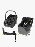 Maxi Cosi Pebble 360 i-Size & Pearl 360 i-Size Car Seats with Base Bundle, Black