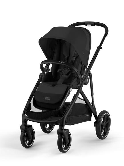 Cybex Gazelle S Lux Pushchair, Carrycot & Accessories with Cloud T & Base T Bundle, Moon Black - view 2, 