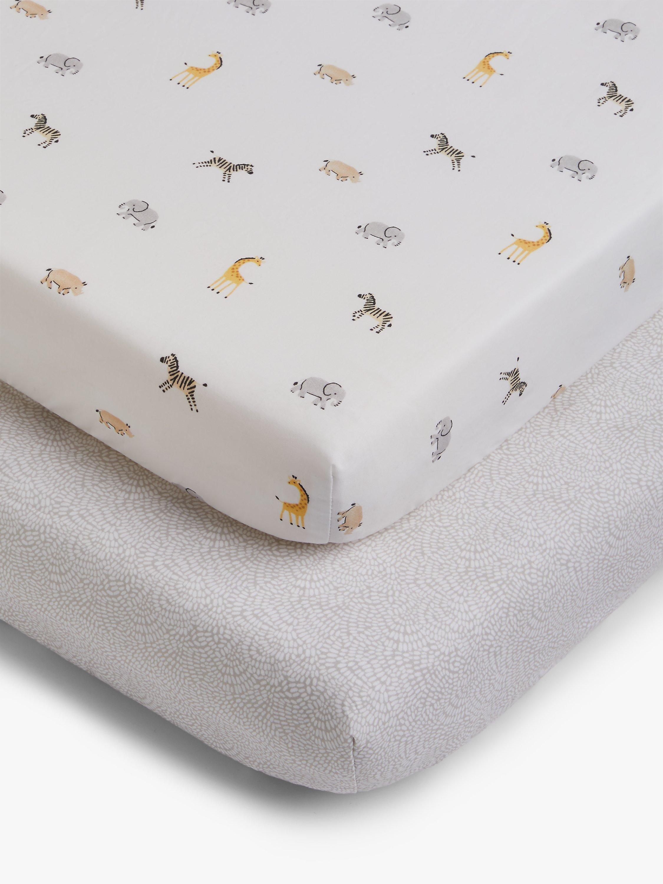 John Lewis Safari Sheet, Duvet Covet & Pillowcase, Blanket & Mobile Bundle