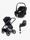 iCandy Orange 4 Pushchair with Maxi-Cosi Pebble 360 Pro2 i-Size Car Seat and FamilyFix 360 Pro Base Bundle, Black