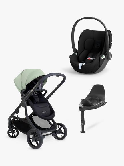 iCandy Orange 4 Pushchair with Cybex Cloud T i-Size Rotating Baby Car Seat and Base T Rotating ISOFIX Base Bundle, Pistachio/Sepia Black, 
