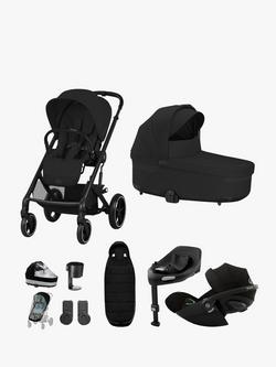 Cybex Balios S Lux Pushchair, Carrycot & Accessories with Cloud G Car Seat & Base G Bundle, Black, 