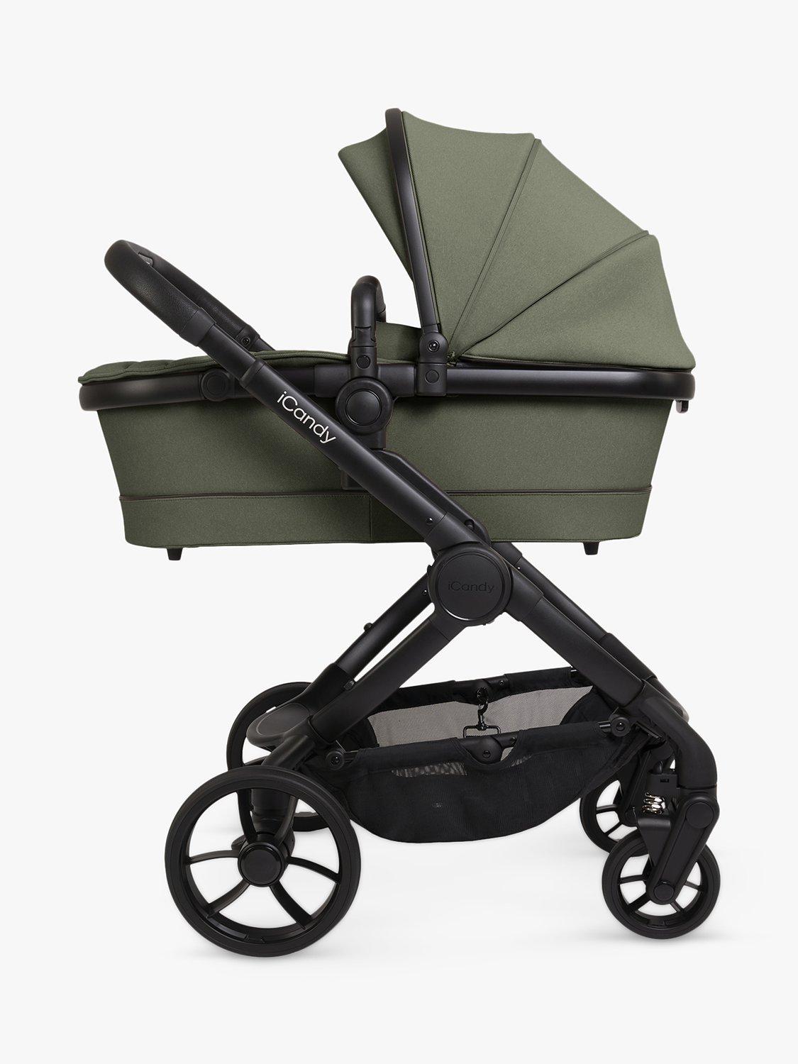 iCandy Peach 7 Pushchair Accessories with Maxi Cosi Pebble 360 i Size Car Seat and FamilyFix 360 Base Bundle Ivy Black