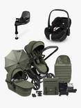 iCandy Peach 7 Pushchair & Accessories with Maxi-Cosi Pebble 360 Pro2 i-Size Car Seat and FamilyFix 360 Pro Base Bundle, Ivy/ Black