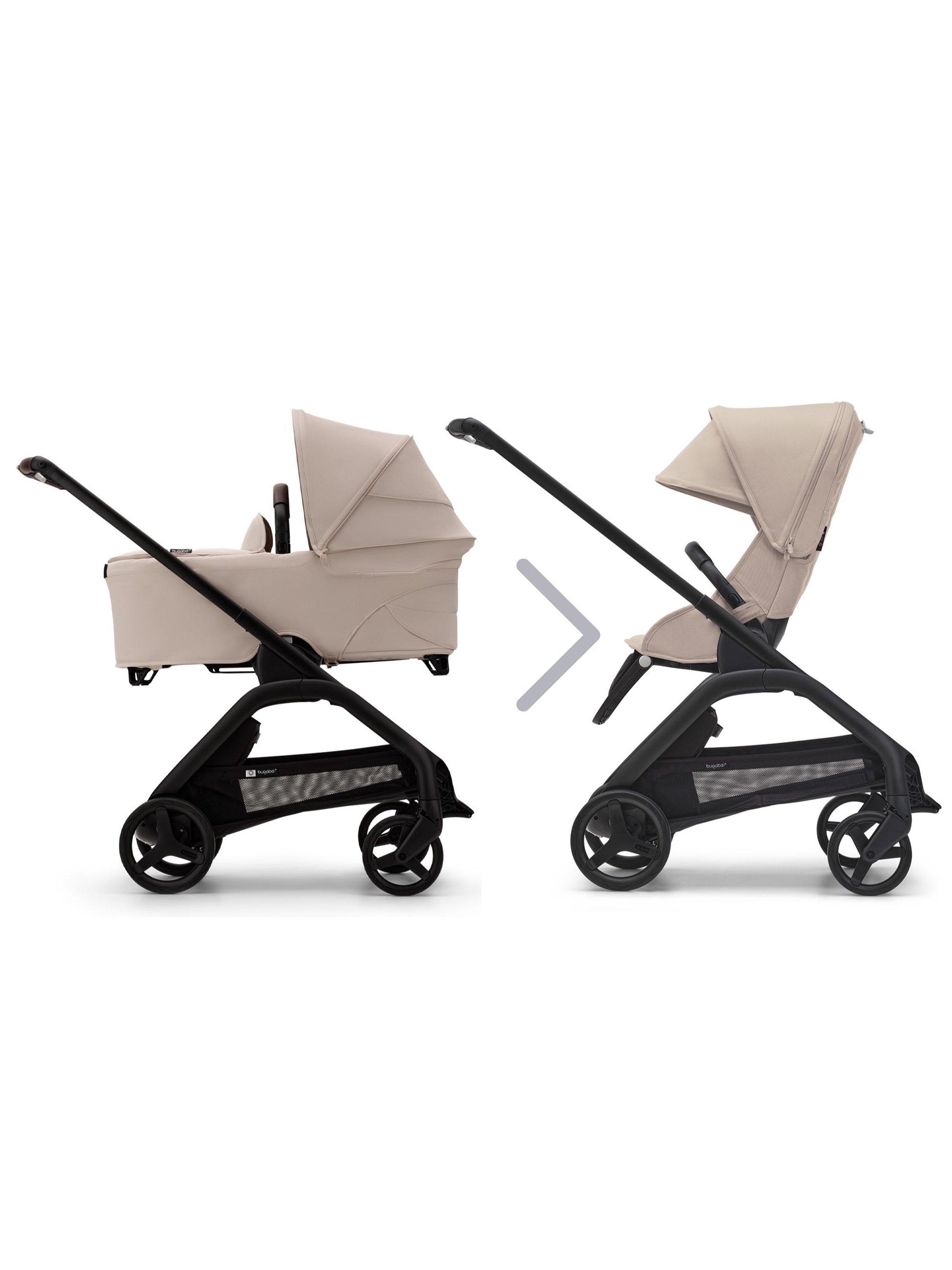 Bugaboo Dragonfly Pushchair, Carrycot & Accessories Essential Bundle, Desert Taupe