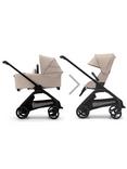 Bugaboo Dragonfly Pushchair, Carrycot & Accessories Essential Bundle, Desert Taupe