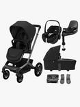 Maxi-Cosi Fame Pushchair and Carrycot with Pebble 360 Pro2 i-Size Car Seat and FamilyFix 360 Pro ISOFIX Car Seat Base Bundle, Twillic Black