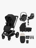 Maxi-Cosi Fame Pushchair, Carrycot and Accessories with Pebble 360 Car Seat Base Bundle, Black