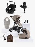 Silver Cross Reef 2 Special Edition Pushchair & Accessories with Maxi-Cosi Pebble 360 Pro2 i-Size Car Seat and FamilyFix 360 Pro Base Bundle, Frappe/Black