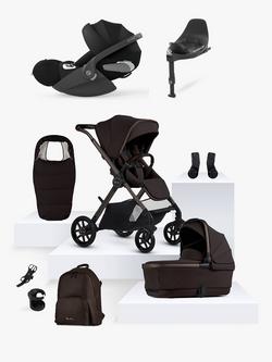 Silver Cross Reef 2 Special Edition Pushchair & Accessories with Cybex Cloud T Car Seat and Base T Bundle, Ganache/Black, 