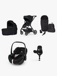 Silver Cross Reef 2 Pushchair, Carrycot & Accessories with Maxi-Cosi Pebble 360 Pro2 Baby Car Seat and FamilyFix 360 Pro Base Bundle, Space/Black