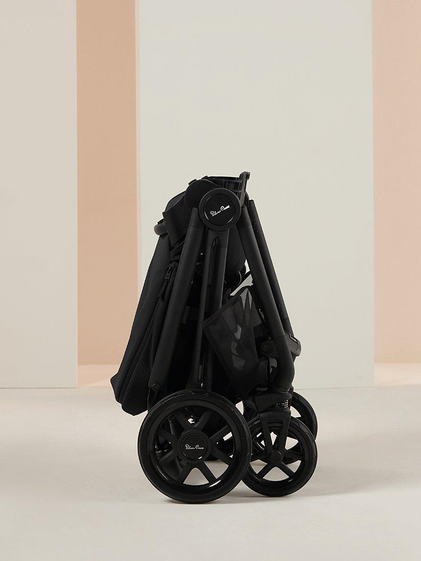 Silver Cross Reef 2 Pushchair Carrycot Accessories with Cybex Cloud T Car Seat and Base T Bundle Space Black