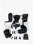 Silver Cross Dune 2 Pushchair, Carrycot & Accessories with Motion All Size 2 i-Size and Dream i-Size Car Seats with Base Bundle, Space/Black