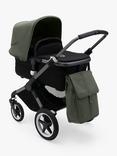 Bugaboo Dragonfly Pushchair, Carrycot & Accessories with Cybex Cloud T i-Size Rotating Car Seat & Base Bundle, Forest Green